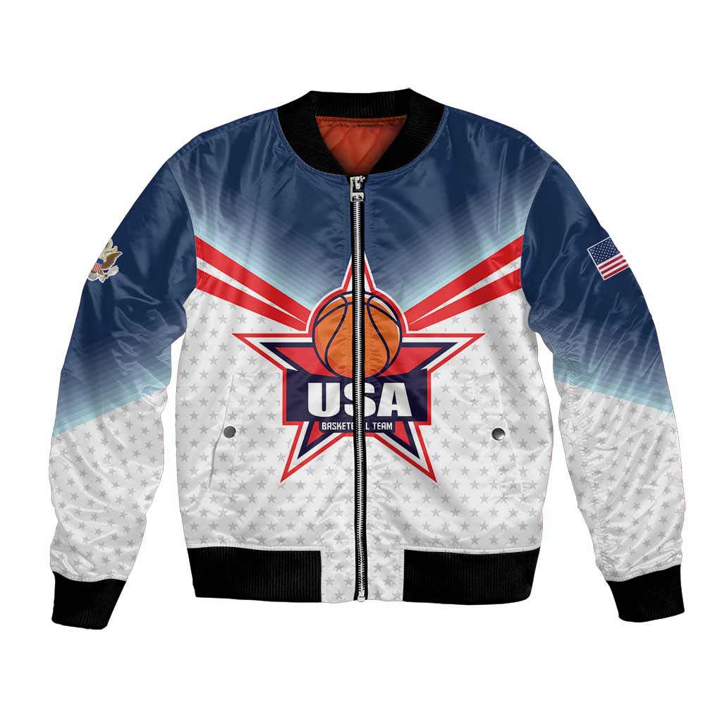 Custom USA Basketball Team Bomber Jacket Shine Like Stars