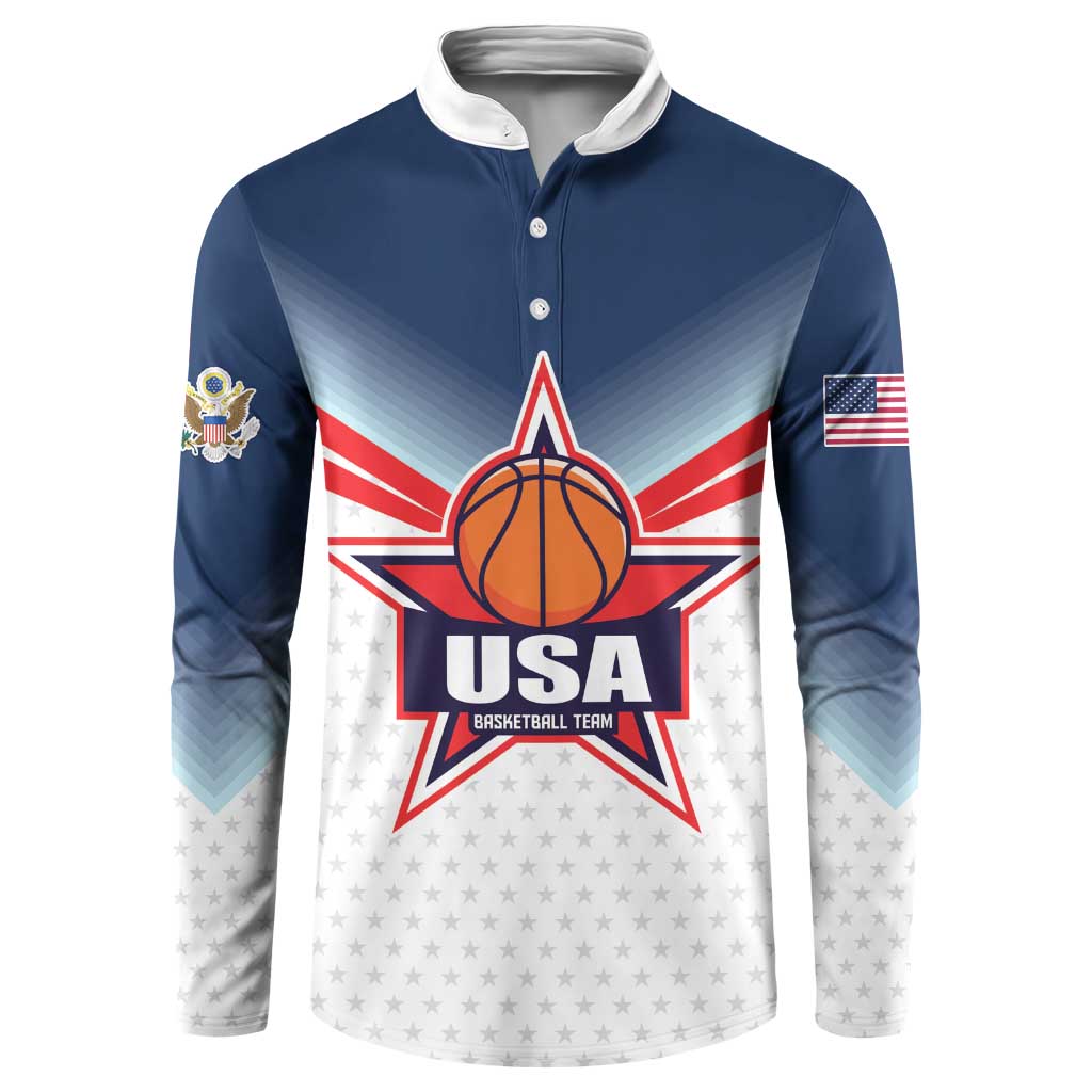 Custom USA Basketball Team Button Sweatshirt Shine Like Stars