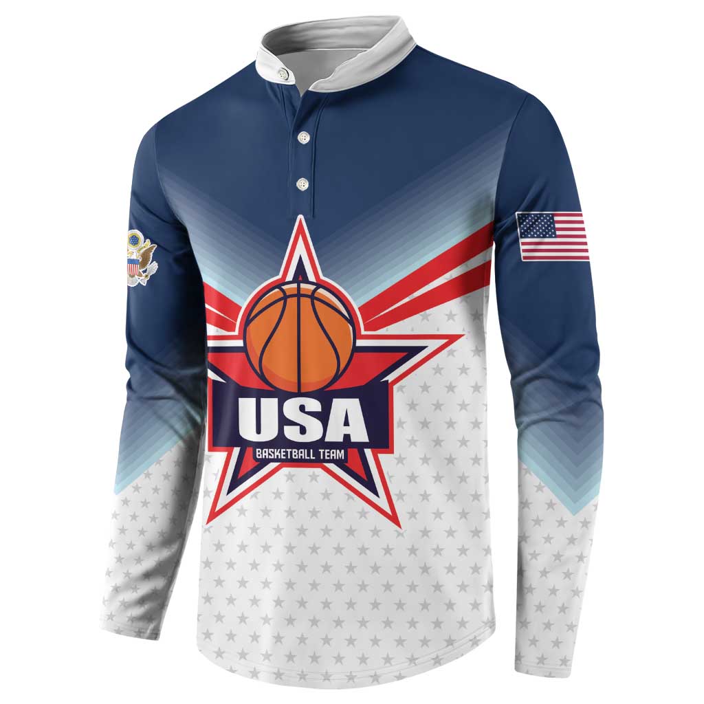 Custom USA Basketball Team Button Sweatshirt Shine Like Stars