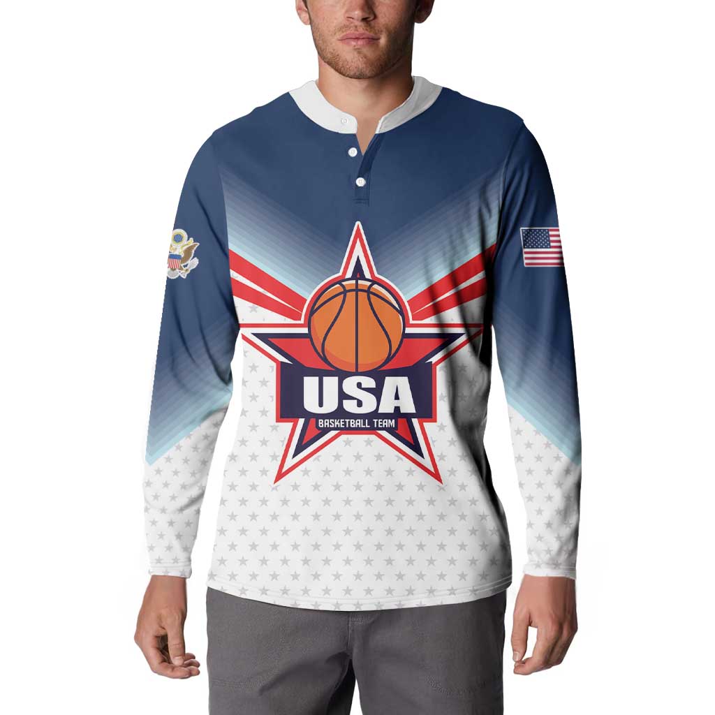 Custom USA Basketball Team Button Sweatshirt Shine Like Stars