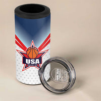 Custom USA Basketball Team 4 in 1 Can Cooler Tumbler Shine Like Stars