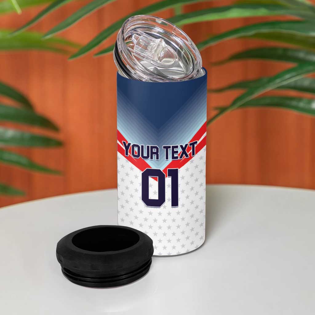 Custom USA Basketball Team 4 in 1 Can Cooler Tumbler Shine Like Stars