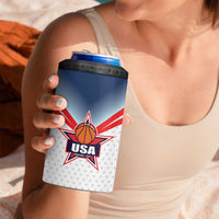 Custom USA Basketball Team 4 in 1 Can Cooler Tumbler Shine Like Stars