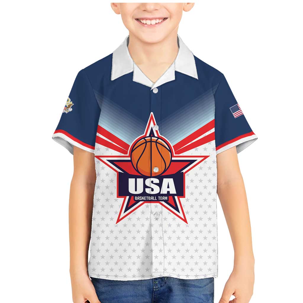 Custom USA Basketball Team Family Matching Mermaid Dress and Hawaiian Shirt Shine Like Stars