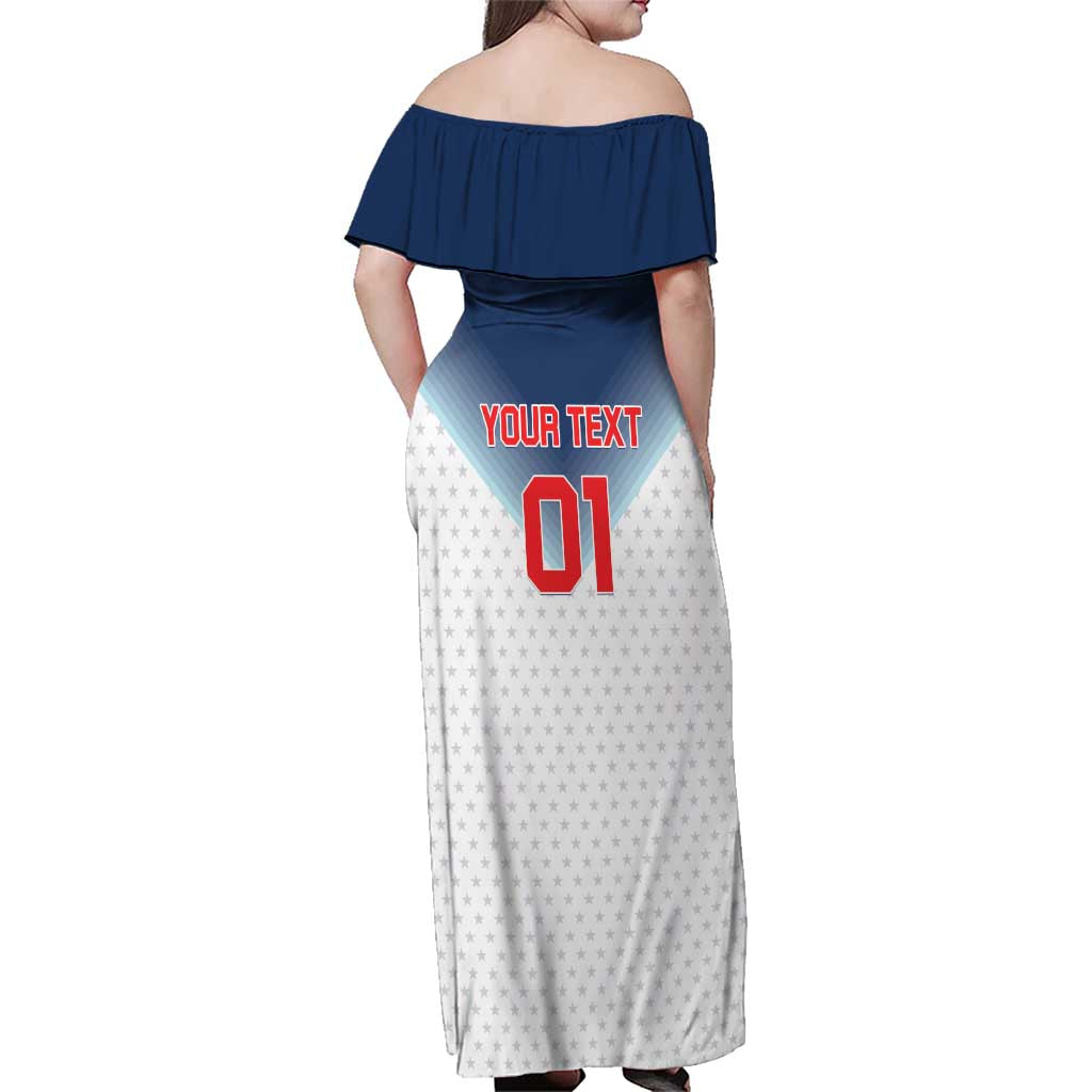Custom USA Basketball Team Family Matching Off Shoulder Maxi Dress and Hawaiian Shirt Shine Like Stars