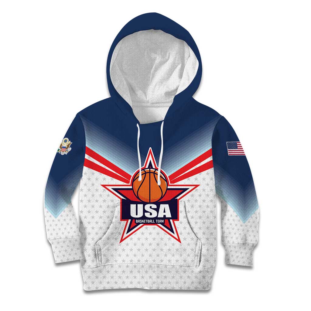 Custom USA Basketball Team Kid Hoodie Shine Like Stars