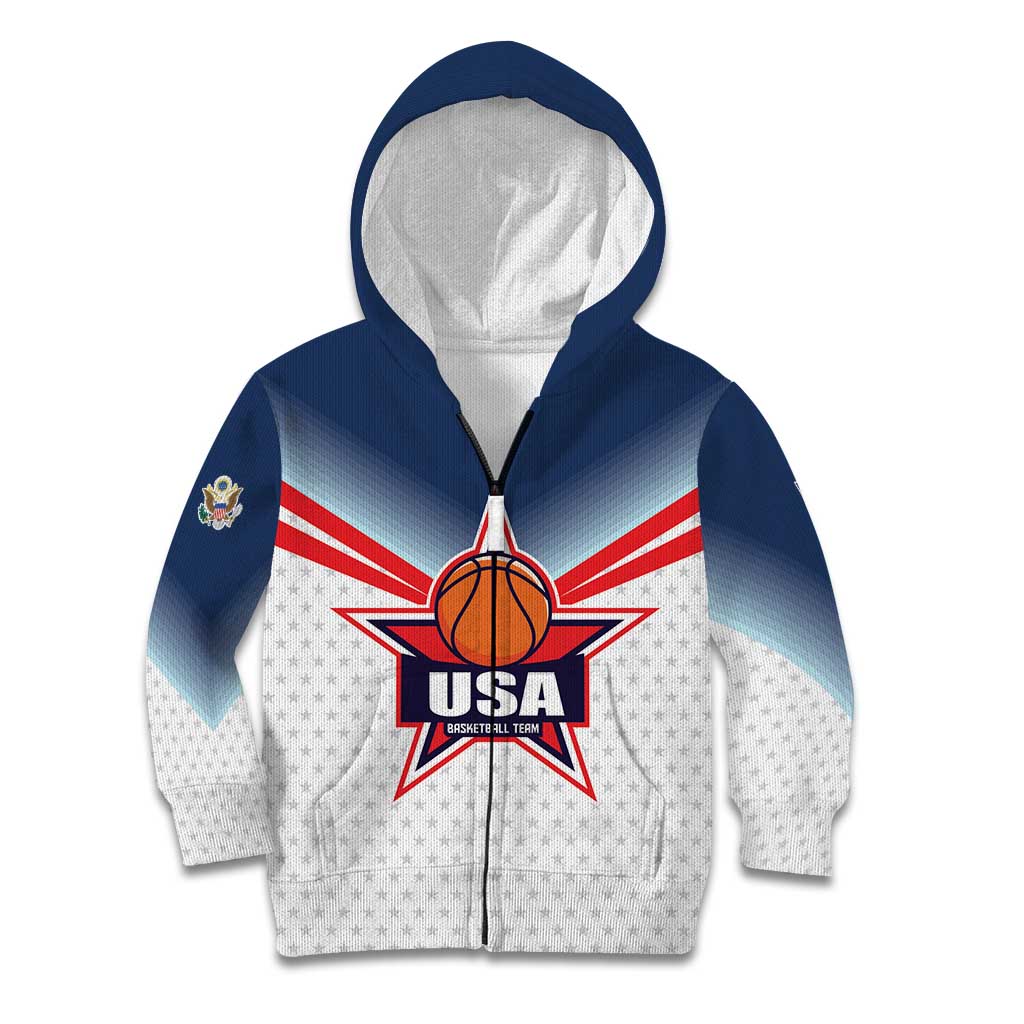 Custom USA Basketball Team Kid Hoodie Shine Like Stars