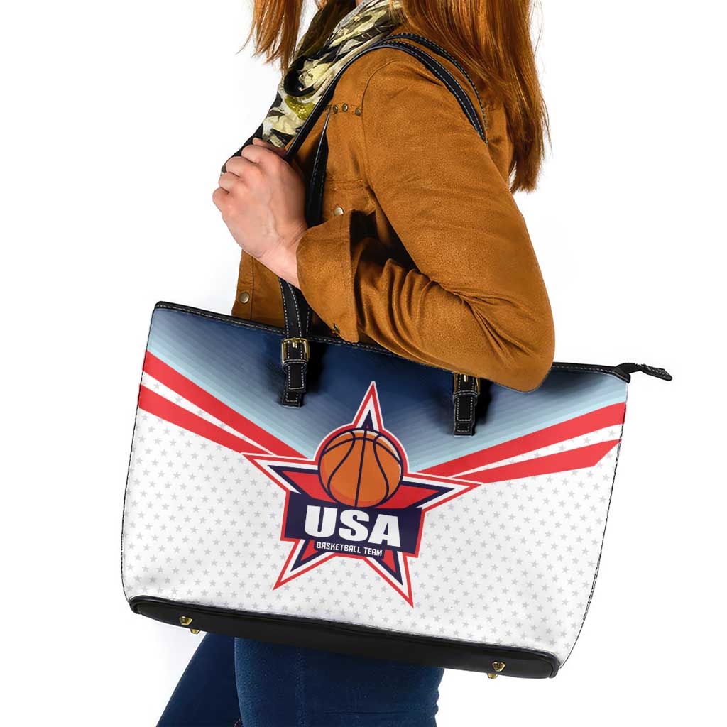 USA Basketball Team Leather Tote Bag Shine Like Stars