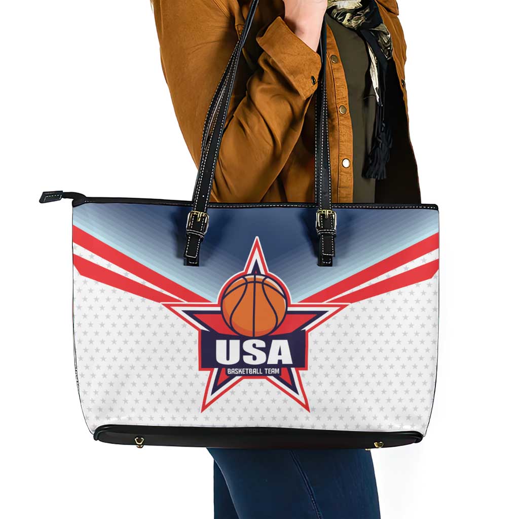 USA Basketball Team Leather Tote Bag Shine Like Stars