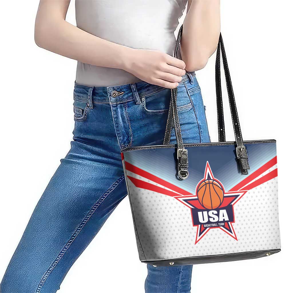 USA Basketball Team Leather Tote Bag Shine Like Stars