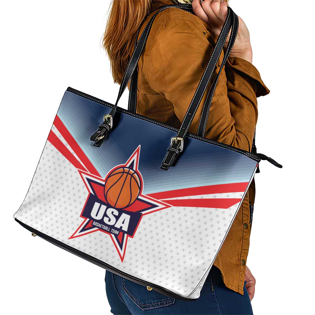 USA Basketball Team Leather Tote Bag Shine Like Stars