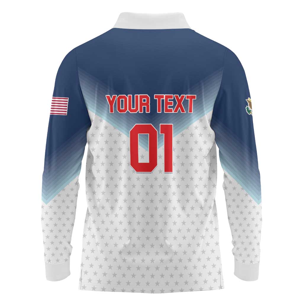 Custom USA Basketball Team Long Sleeve Polo Shirt Shine Like Stars