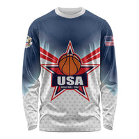 Custom USA Basketball Team Long Sleeve Shirt Shine Like Stars