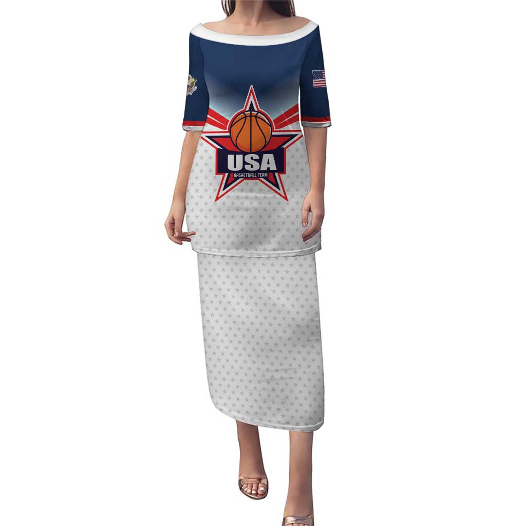 Custom USA Basketball Team Puletasi Shine Like Stars