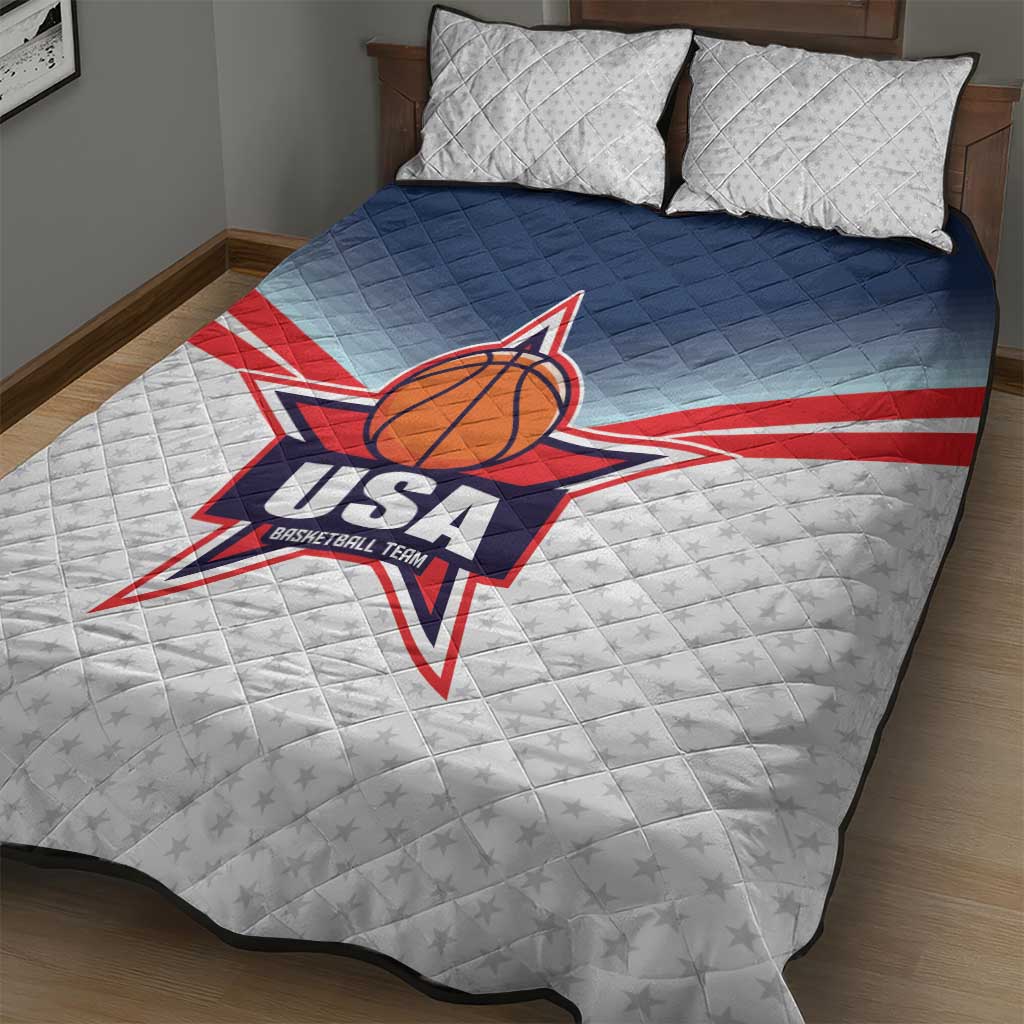 USA Basketball Team Quilt Bed Set Shine Like Stars