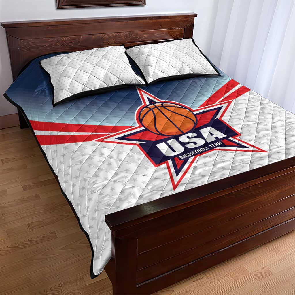 USA Basketball Team Quilt Bed Set Shine Like Stars
