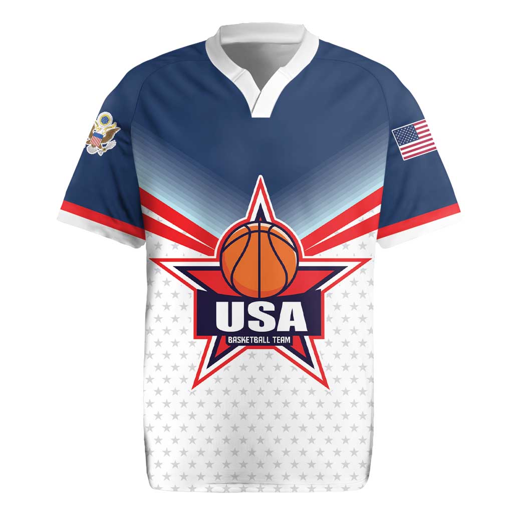 Custom USA Basketball Team Rugby Jersey Shine Like Stars