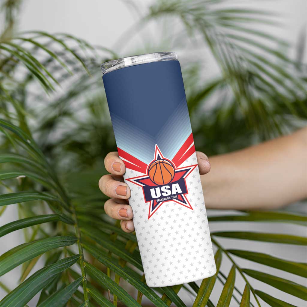 Custom USA Basketball Team Skinny Tumbler Shine Like Stars