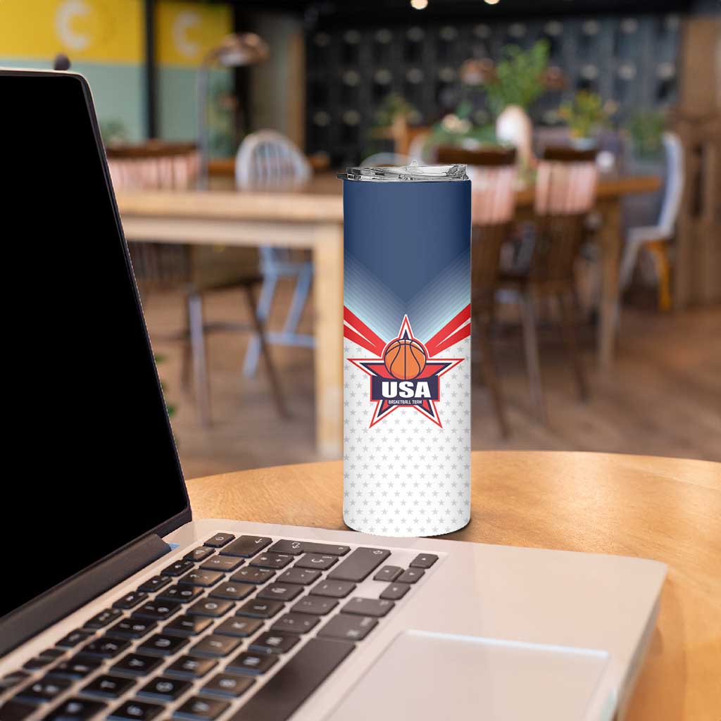 Custom USA Basketball Team Skinny Tumbler Shine Like Stars