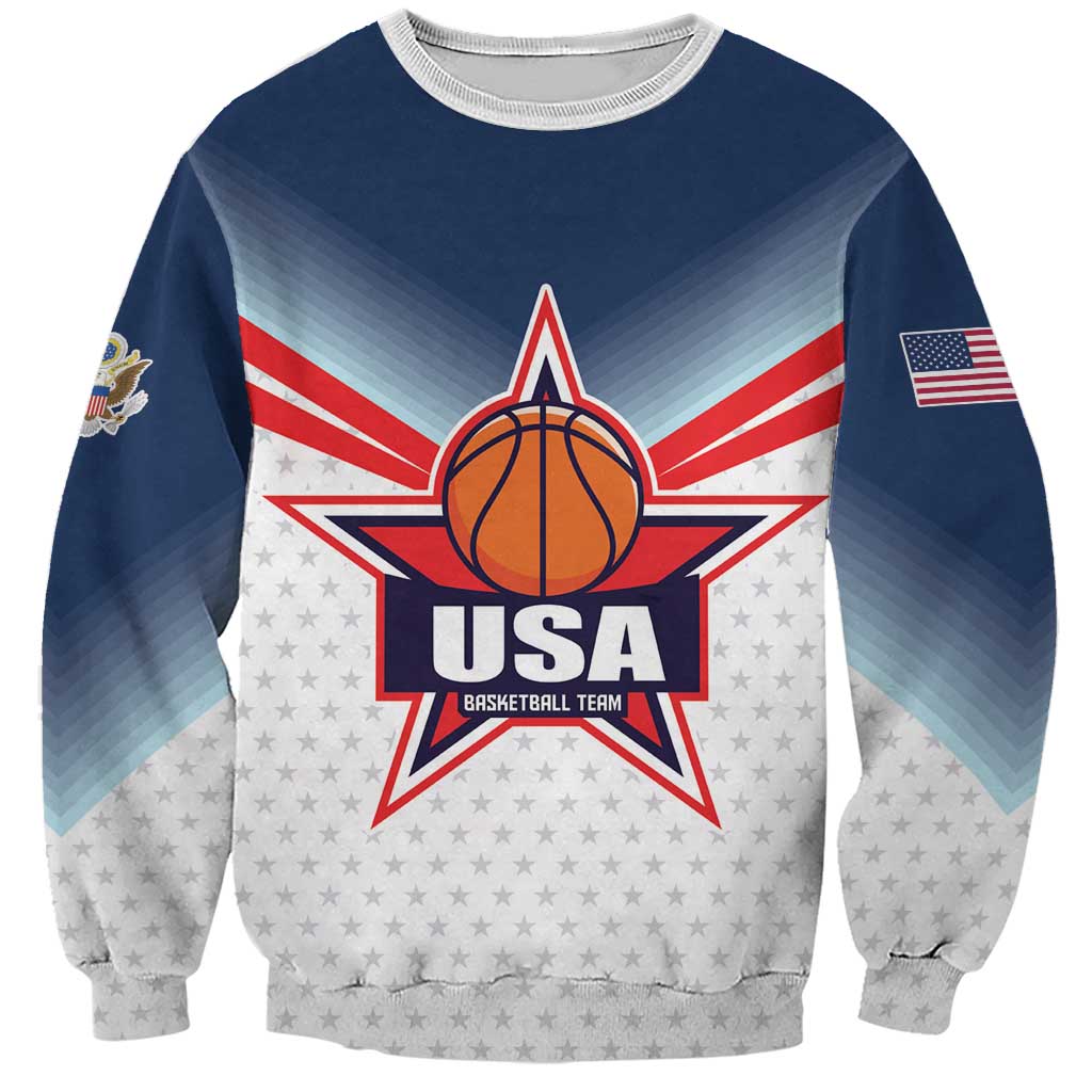 Custom USA Basketball Team Sweatshirt Shine Like Stars