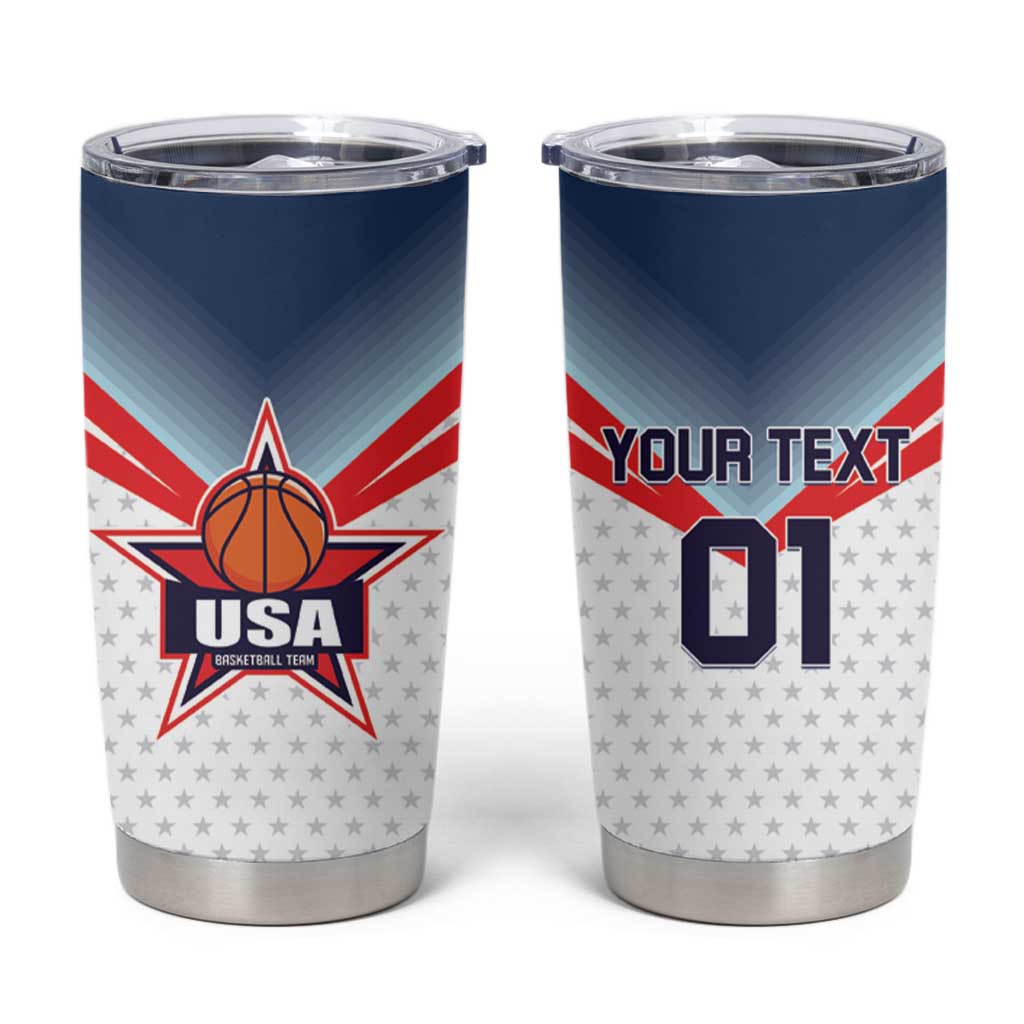 Custom USA Basketball Team Tumbler Cup Shine Like Stars