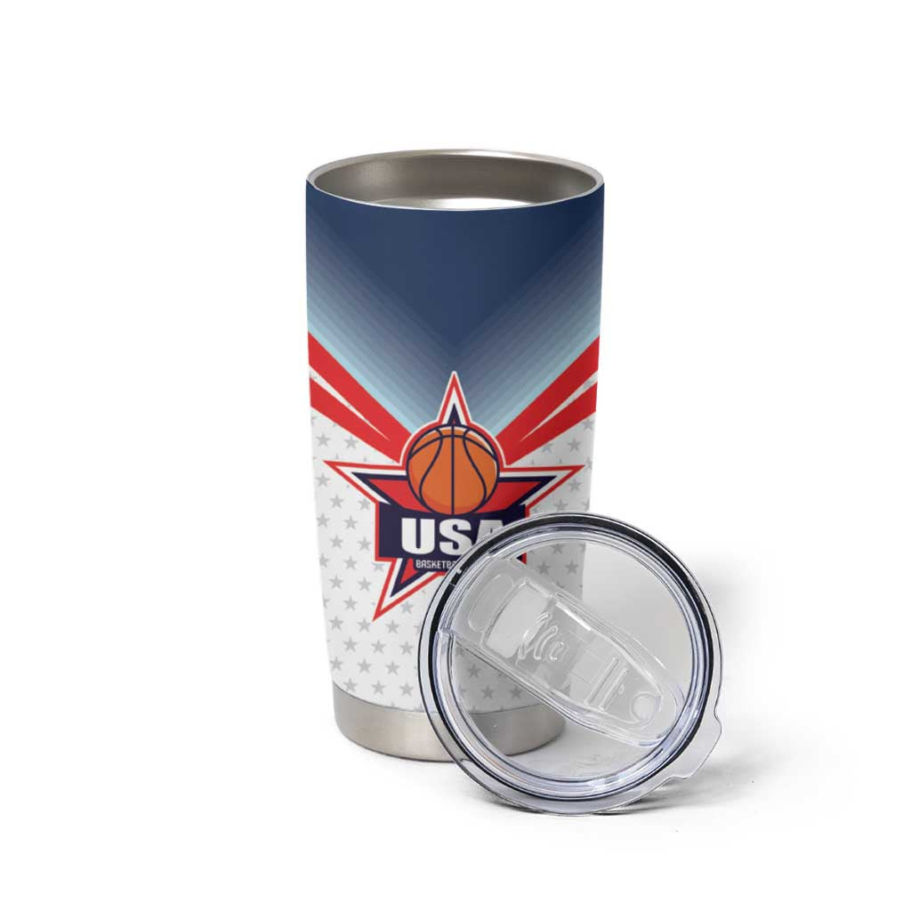 Custom USA Basketball Team Tumbler Cup Shine Like Stars