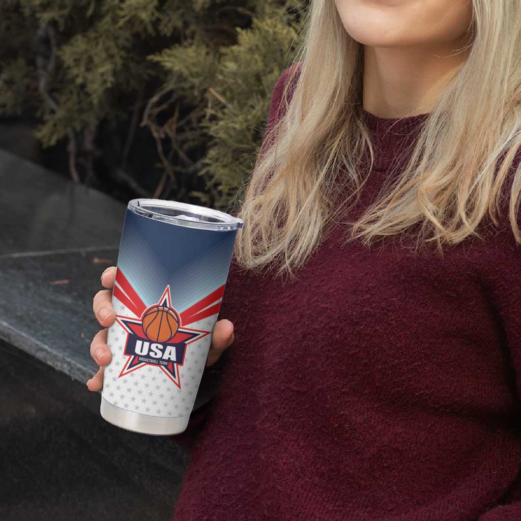 Custom USA Basketball Team Tumbler Cup Shine Like Stars