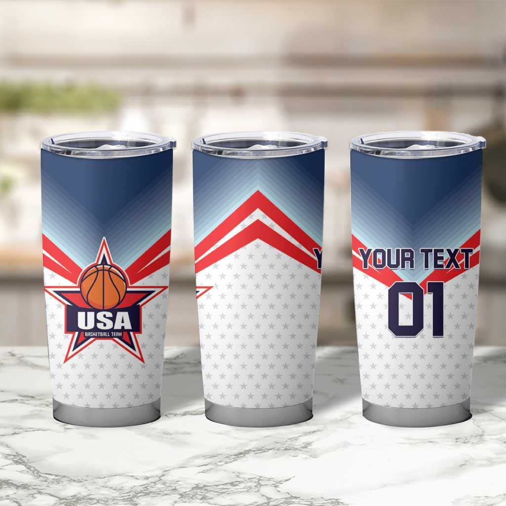 Custom USA Basketball Team Tumbler Cup Shine Like Stars