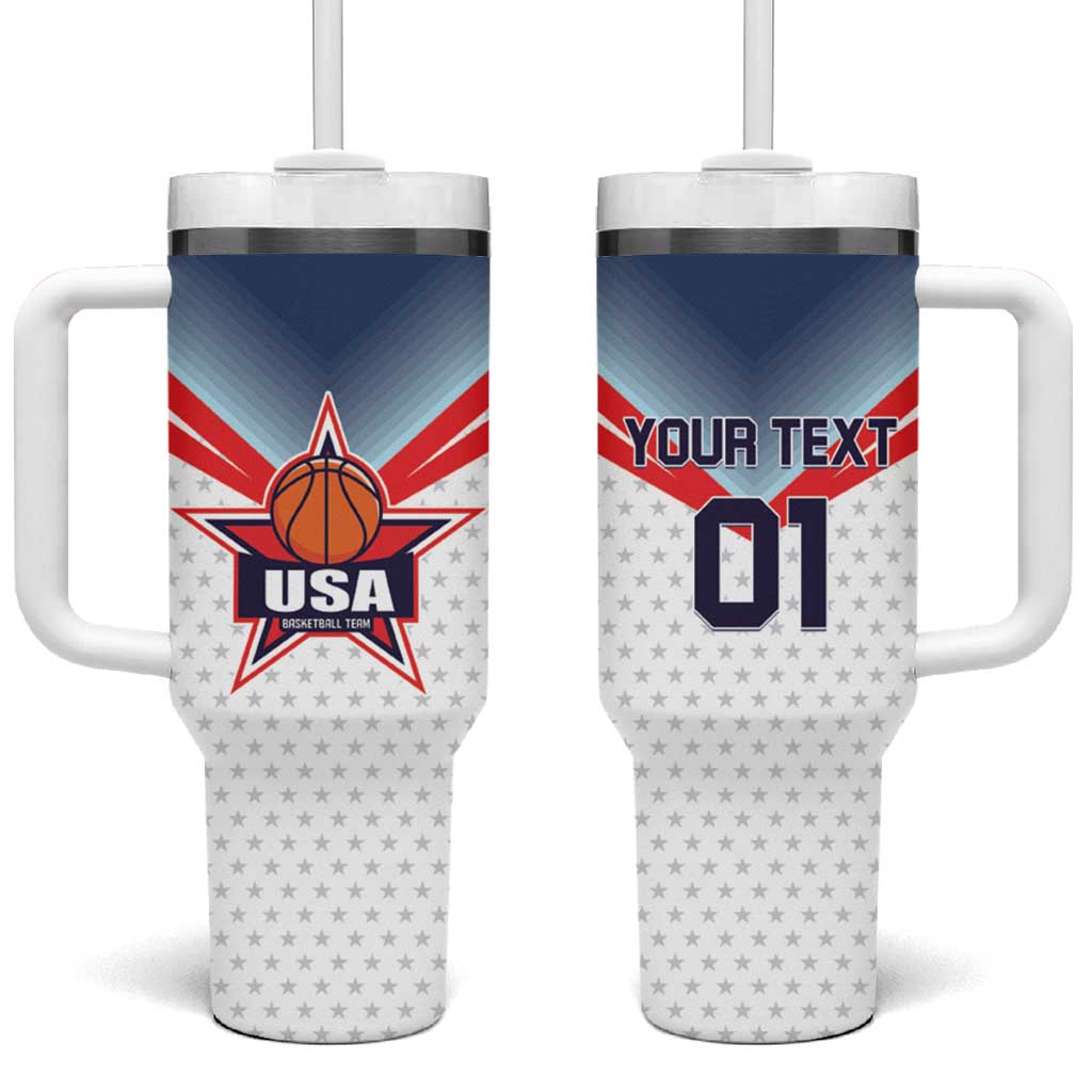 Custom USA Basketball Team Tumbler With Handle Shine Like Stars
