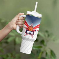 Custom USA Basketball Team Tumbler With Handle Shine Like Stars
