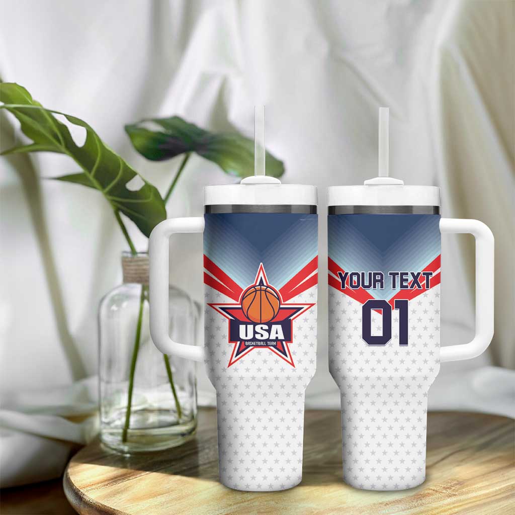 Custom USA Basketball Team Tumbler With Handle Shine Like Stars