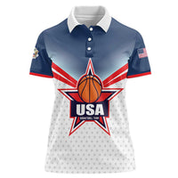 Custom USA Basketball Team Women Polo Shirt Shine Like Stars