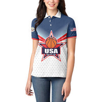 Custom USA Basketball Team Women Polo Shirt Shine Like Stars
