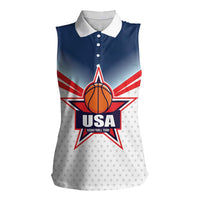 Custom USA Basketball Team Women Sleeveless Polo Shirt Shine Like Stars