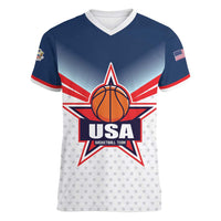 Custom USA Basketball Team Women V-Neck T-Shirt Shine Like Stars