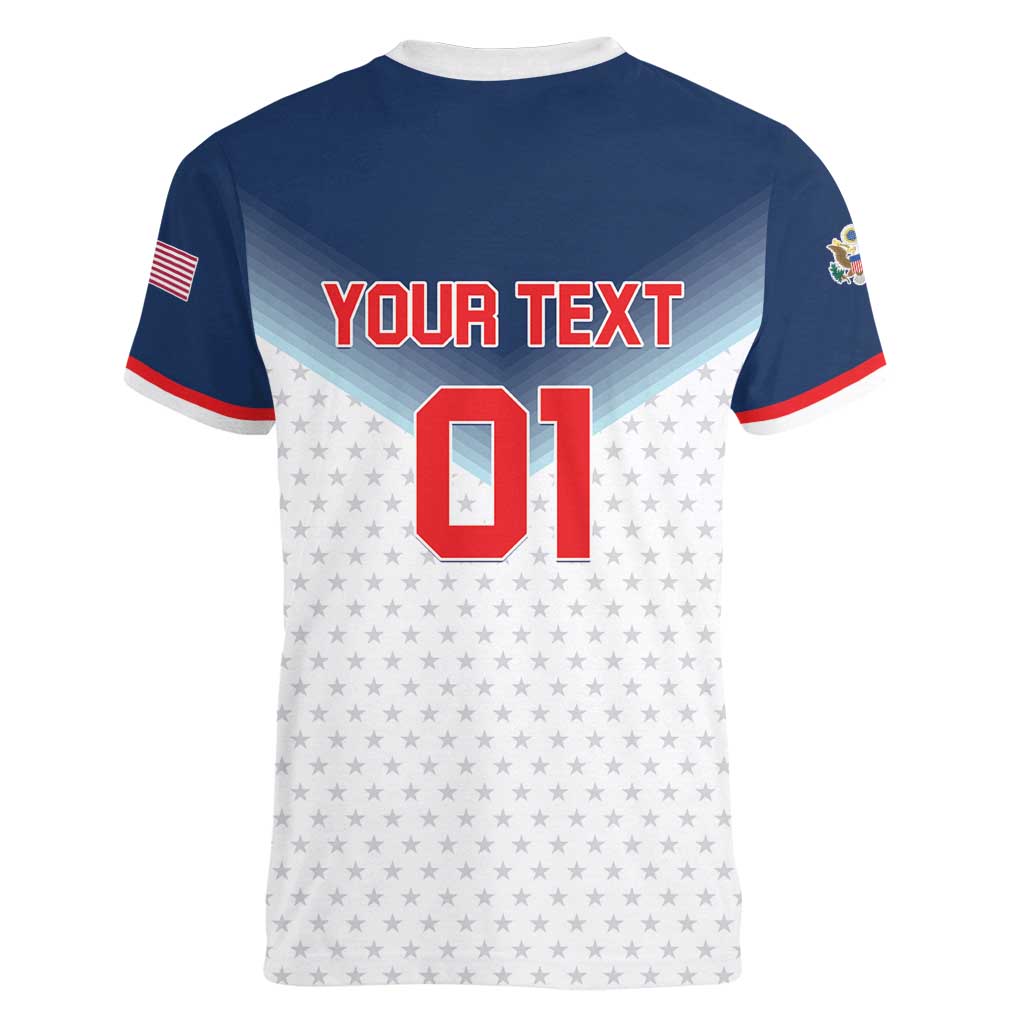 Custom USA Basketball Team Women V-Neck T-Shirt Shine Like Stars