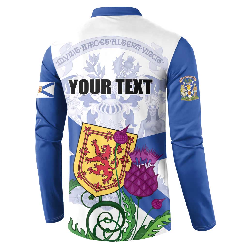 Personalized Canada Nova Scotia Province Button Sweatshirt One Defends and The Other Conquers