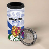 Personalized Canada Nova Scotia Province 4 in 1 Can Cooler Tumbler One defends and the other conquers