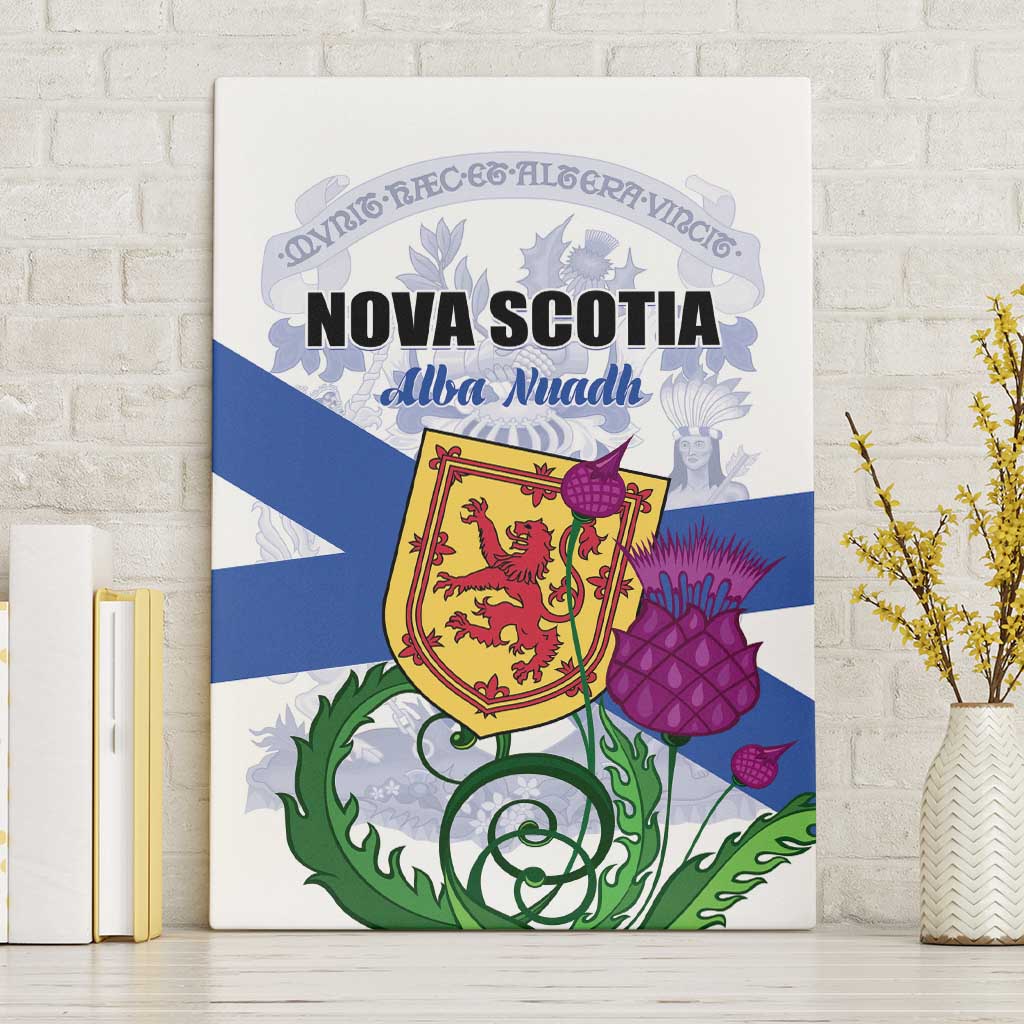 Canada Nova Scotia Province Canvas Wall Art One Defends and The Other Conquers