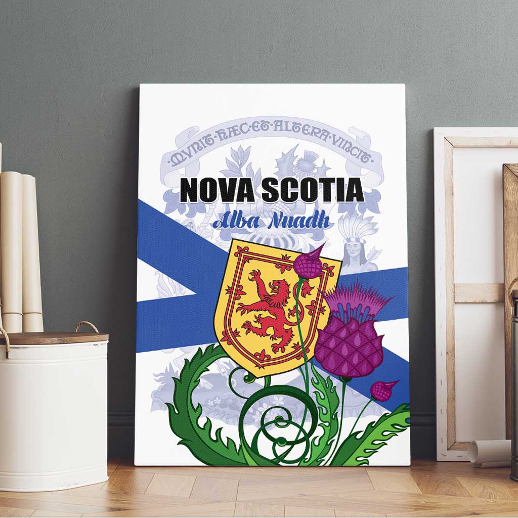 Canada Nova Scotia Province Canvas Wall Art One Defends and The Other Conquers