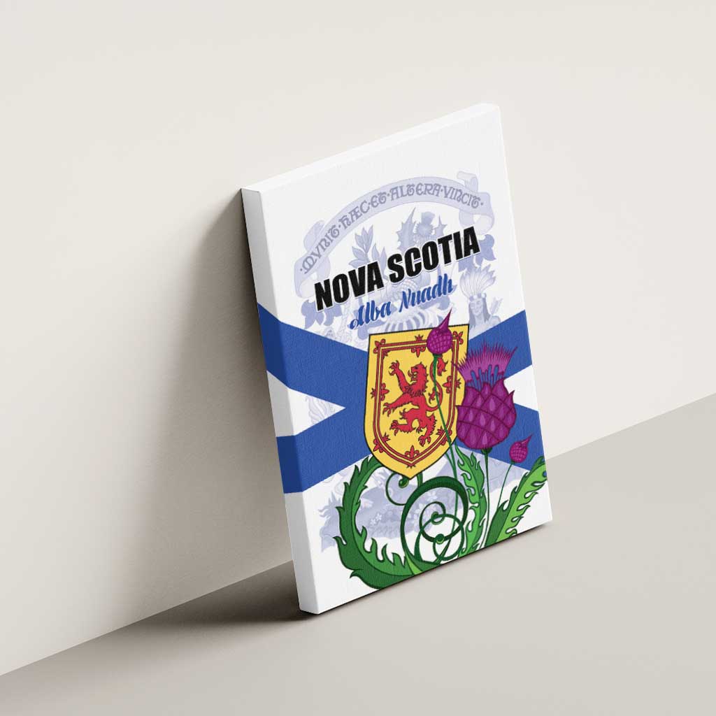 Canada Nova Scotia Province Canvas Wall Art One Defends and The Other Conquers