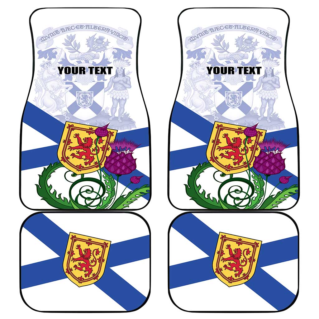 Canada Nova Scotia Province Car Mats One Defends and The Other Conquers