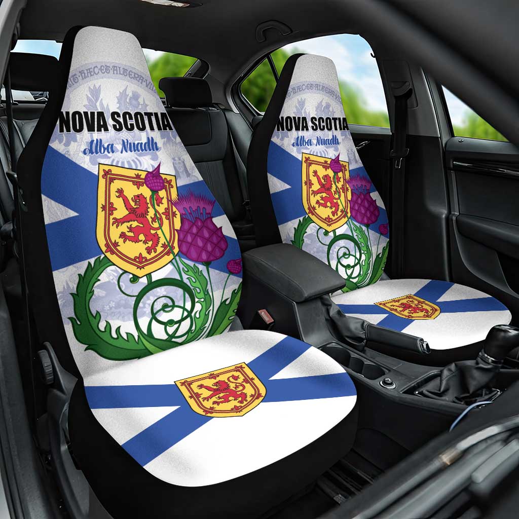 Canada Nova Scotia Province Car Seat Cover One Defends and The Other Conquers