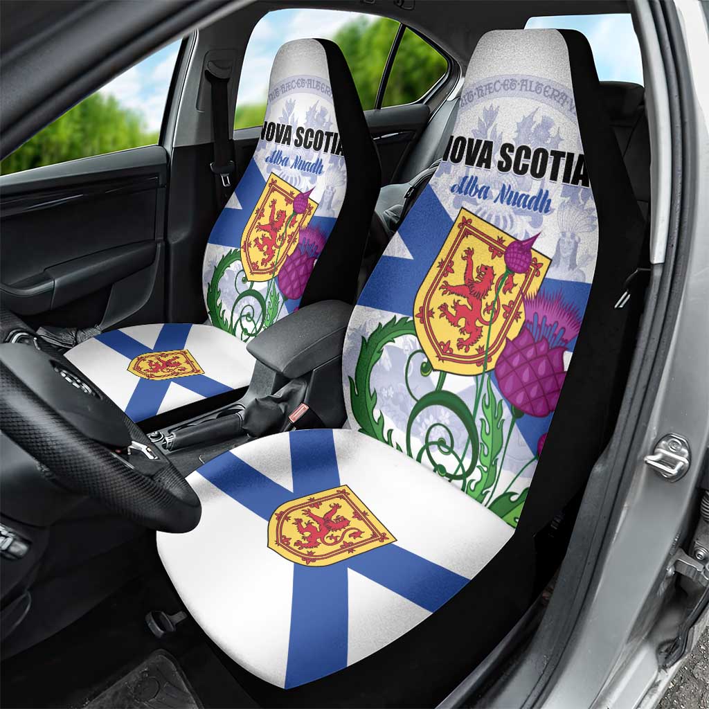 Canada Nova Scotia Province Car Seat Cover One Defends and The Other Conquers