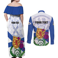 Personalized Canada Nova Scotia Province Couples Matching Off Shoulder Maxi Dress and Long Sleeve Button Shirt One Defends and The Other Conquers
