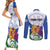 Personalized Canada Nova Scotia Province Couples Matching Short Sleeve Bodycon Dress and Long Sleeve Button Shirt One Defends and The Other Conquers