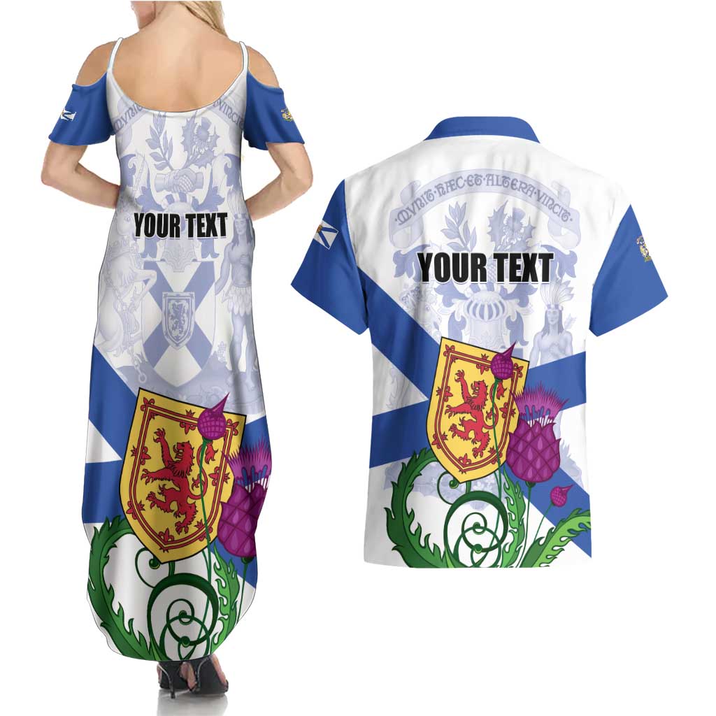 Personalized Canada Nova Scotia Province Couples Matching Summer Maxi Dress and Hawaiian Shirt One Defends and The Other Conquers