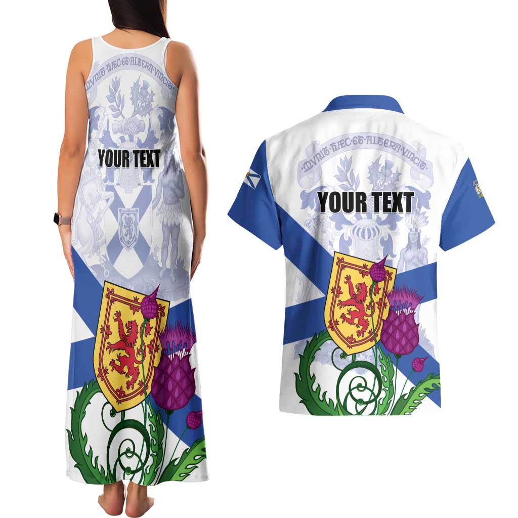 Personalized Canada Nova Scotia Province Couples Matching Tank Maxi Dress and Hawaiian Shirt One Defends and The Other Conquers