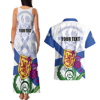 Personalized Canada Nova Scotia Province Couples Matching Tank Maxi Dress and Hawaiian Shirt One Defends and The Other Conquers