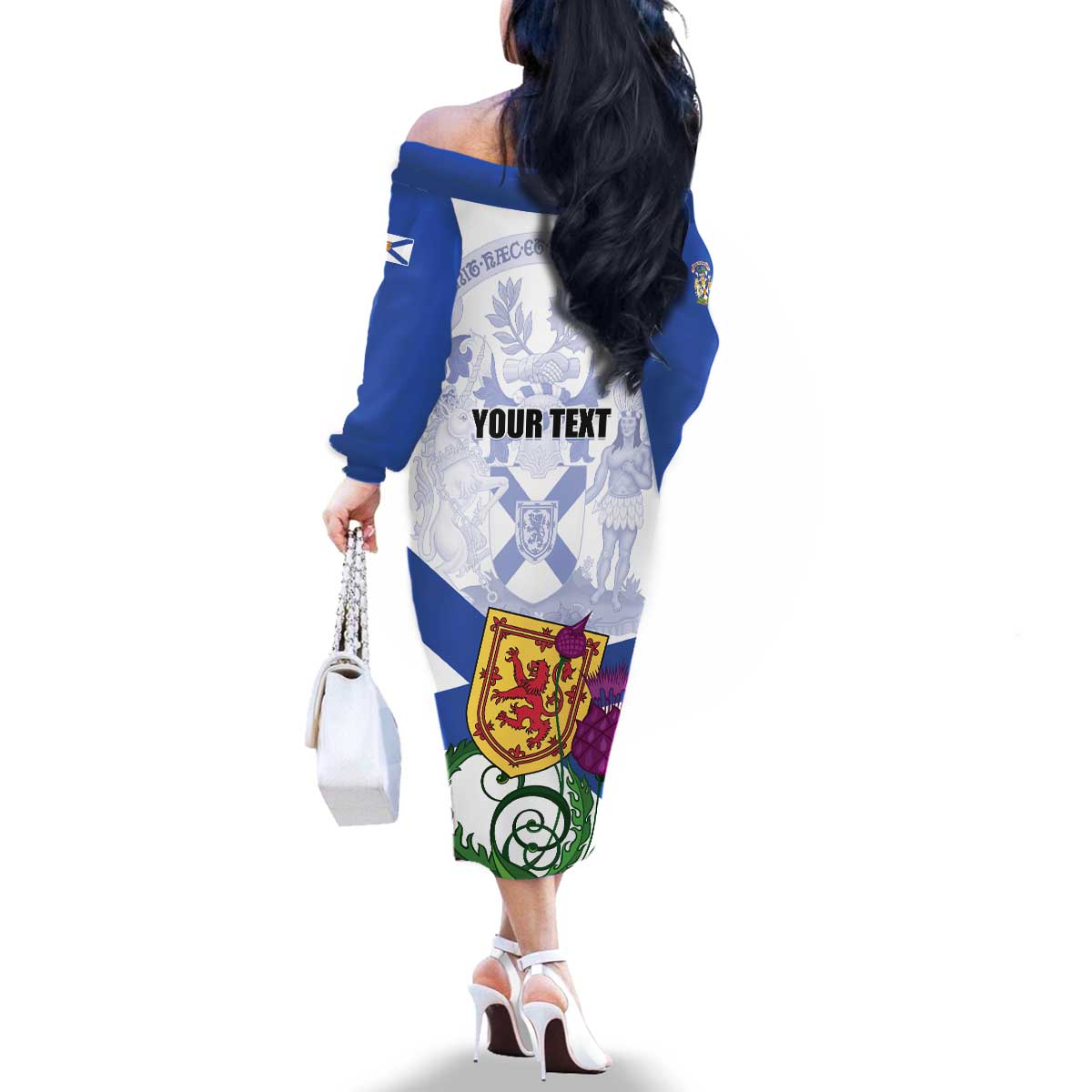 Personalized Canada Nova Scotia Province Family Matching Off The Shoulder Long Sleeve Dress and Hawaiian Shirt One Defends and The Other Conquers